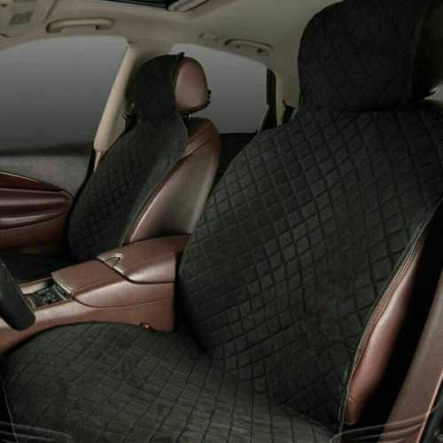 Накидки алькантара черная нитка